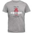 thumbnail image 1 of Funny When I Die Spaniel Heather Grey Adult T-Shirt - Small, 1 of 1