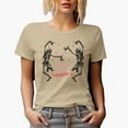 thumbnail image 1 of Funny When You're Dead Inside but It's Valentines with Skeleton Art Merch Gift, Tan T-Shirt, Large, 1 of 5