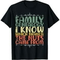 thumbnail image 1 of Funny Which Bunches The Nuts Came from Family Genealogy T-Shirt Black Large, 1 of 4