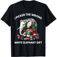 thumbnail image 1 of Funny White Elephant Gift Wrapped Elephant Dumb Gift T-Shirt, 1 of 3