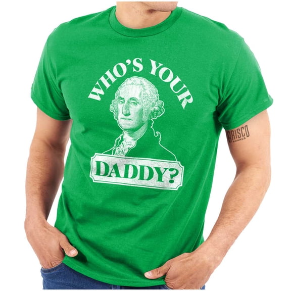 Funny Who's Your Daddy USA American Men's Graphic T Shirt Tees Brisco Brands S