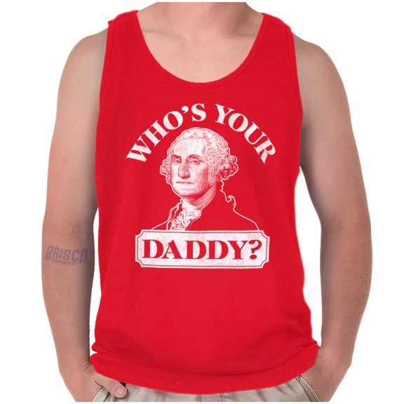Funny Who's Your Daddy USA American Tank Top T Shirts Men Women Brisco Brands L