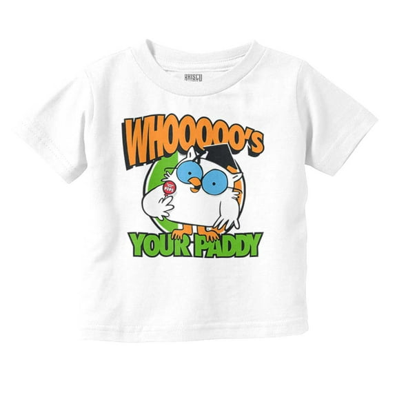 Funny Who's Your Paddy Tootsie Owl Toddler Boy Girl T Shirt Infant Toddler Brisco Brands 6M