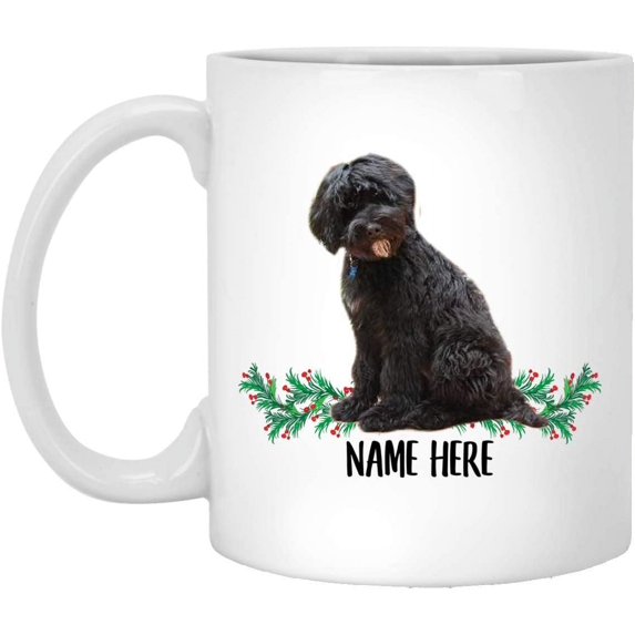 Funny Whoodle Black Personalized Gift For Mom Christmas 2022 Gifts White Coffee Mug White 11oz