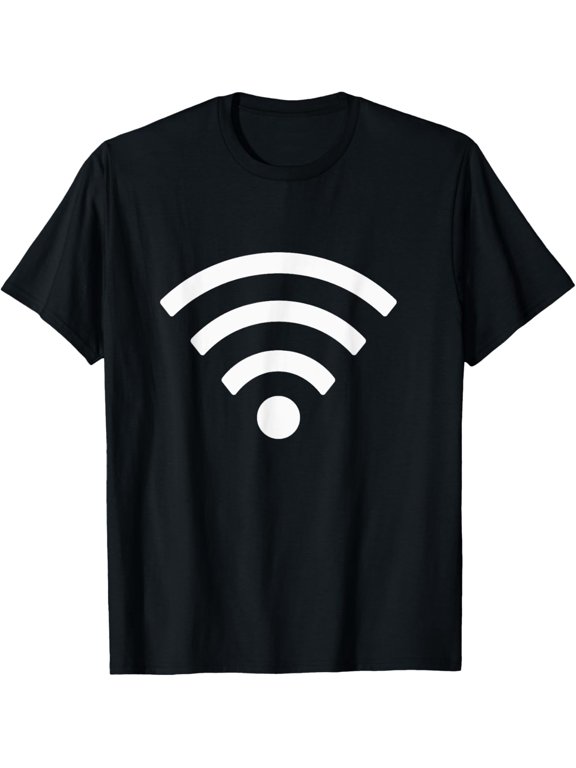 Funny Wi-Fi Signal Strength Graphic T-Shirt - Minimalist Internet Connection Tech Geek Nerd Apparel - Men Women Unisex Short Sleeve Cotton Tee
