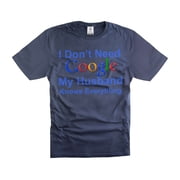 T-shirt Humoristique Homme 'Don't Need Encyclopedia My Wife Knows It All' Gris XL