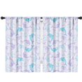 thumbnail image 1 of Funny Window Curtains for Kids Room - 42Wx63H Inch 2 Panels, Rod Pocket Colorful Cartoon Dolphins Patterns for Boys Bedroom Decor Preschool Classroom Curtains Playroom Living Room Window Drapes, 1 of 5
