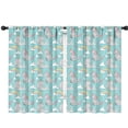 thumbnail image 1 of Funny Window Curtains for Kids Room - 42Wx63H Inch 2 Panels, Rod Pocket Colorful Cartoon Horse Patterns for Girls Bedroom Decor Preschool Classroom Curtains Playroom Living Room Window Drapes, 1 of 5