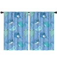 thumbnail image 1 of Funny Window Curtains for Kids Room - 42Wx63H Inch 2 Panels, Rod Pocket Colorful Cartoon Whale Patterns for Boys Bedroom Decor Preschool Classroom Curtains Playroom Living Room Window Drapes, 1 of 5