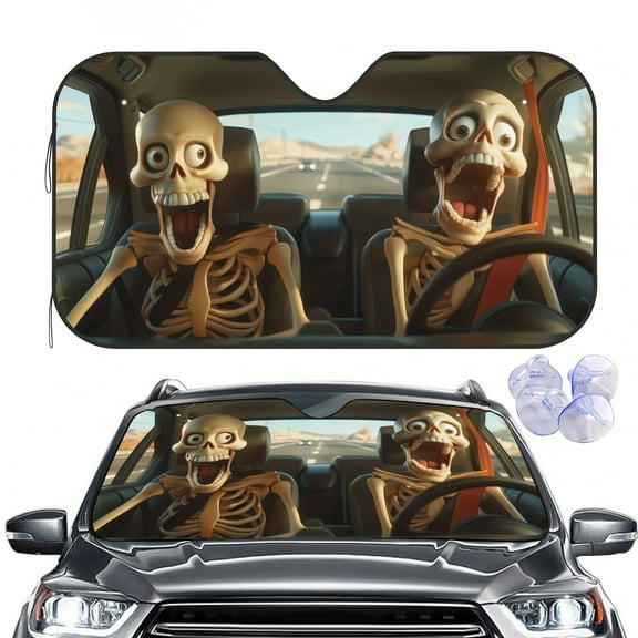 Furnhome Funny Windshield Sun Shade for Car Sunshade for Car Windshield Covers Blocks UV Rays Automotive Interior Sun Protection 51 x 27.5 in