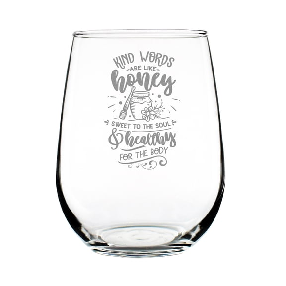 Funny Wine Glass, Stemless 17oz, Hand Engraved Etched Perfect for Lovers, Inspirational Quote