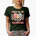 thumbnail image 1 of Funny Wine Is My Valentine, Retro Valentine's Day Gift, Military Green T-Shirt, Medium, 1 of 5