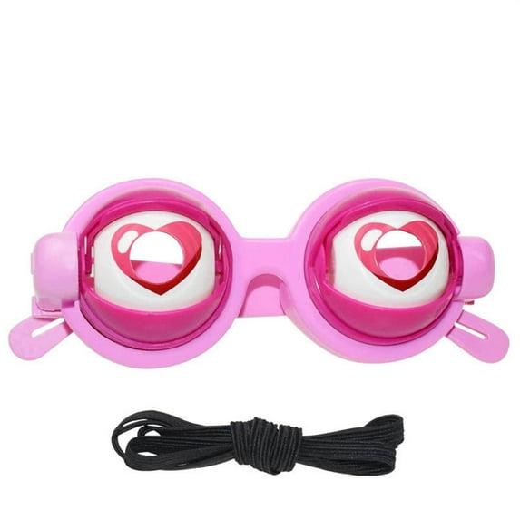 Funny Winking Glasses, Kinetic Crazy Eyes Glasses with Manual Blink Action, Blinking Glass for Shows & Parties