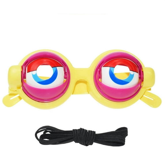Funny Winking Glasses, Kinetic Crazy Eyes Glasses with Manual Blink Action, Blinking Glass for Shows & Parties