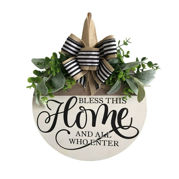 Funny Winter Door Sign -Welcome Wreath Sign for Front Door Decor - Farmhouse Wood Door Hanger for Outdoor Porch - 12inch