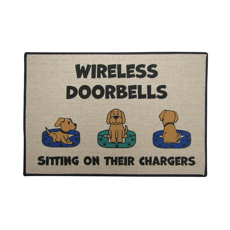 Wireless Doorbells Dogs Outdoor Welcome Doormat Novelty Floor Rug Front Door Mat Wireless Doorbells Dogs Outdoor Welcome Doormat Novelty Floor Rug Front Door Mat
