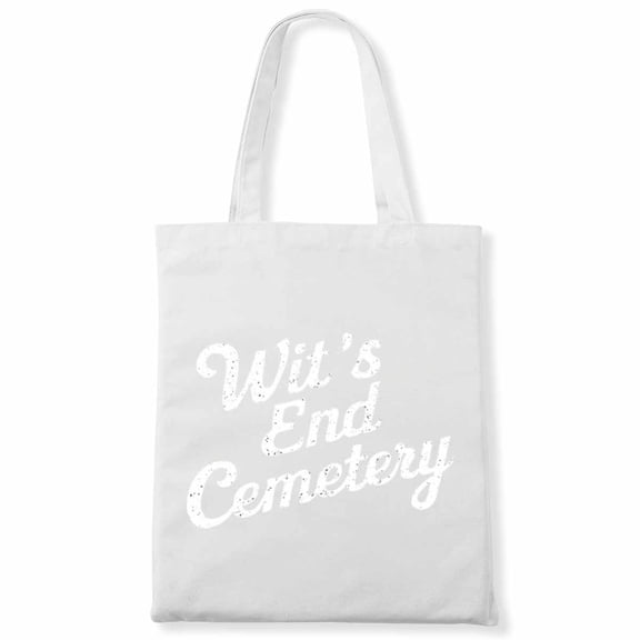 Funny Wit's End Cemetery If You Can Halloween Canvas Bag 2Pcs