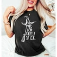 thumbnail image 1 of Funny Witch Broom Comfort Colors T-Shirt – "Yes I Can Drive a Stick" Halloween Shirt, 1 of 4