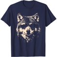 thumbnail image 1 of Funny Wolf Cool Rock and Roll Graphic Unisex T-Shirt for Men Women Kids Toddler,Navy Color,Size 3XL, 1 of 5