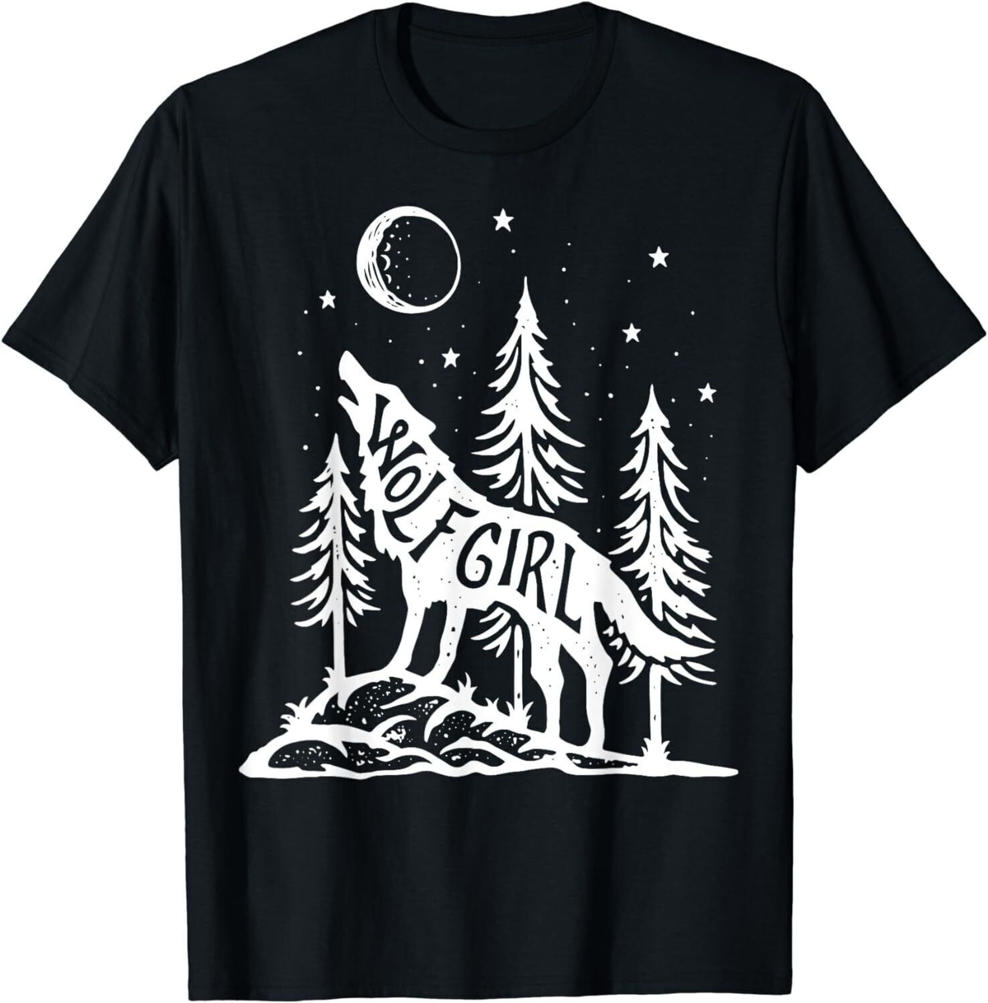 Funny Wolf Lover Women's Outdoor T-Shirt: Howling with Love for Wolves ...