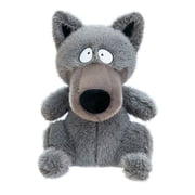 Funny Wolf Plush Toy Cute Animal Stuffed Plush Soft Grey Wolf Doll Stress Relief Gift Decor