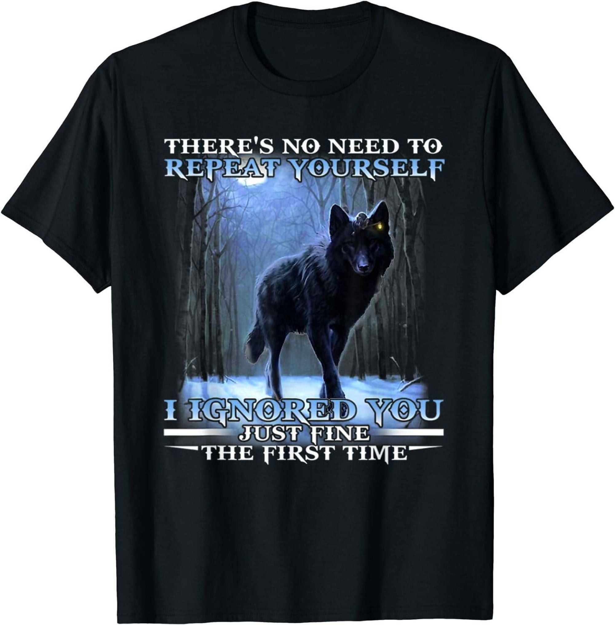 Funny Wolf T-Shirt - Never Repeat Yourself, Stand Out! - Walmart.com