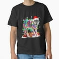 thumbnail image 1 of Funny Wolf With Tree And Christmas Lights For A Animal Lover Xmas G18589 Unisex T-Shirt, Up to Size 5XL, 1 of 2
