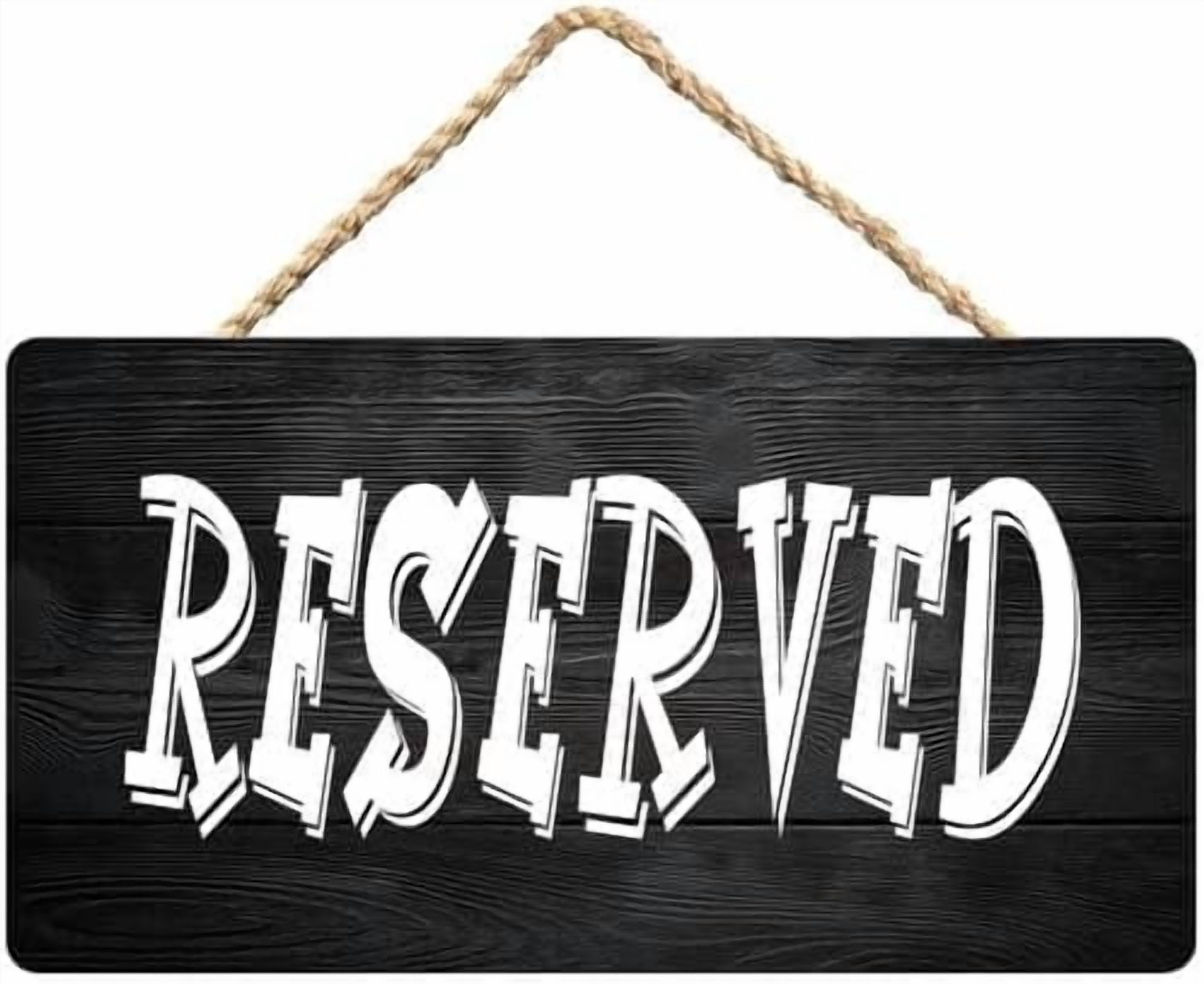 Space Reserved Funny Wooden Reserved Space Wall Art - 12 x 8 Inch Wood Plaque Decor ...