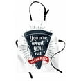 thumbnail image 1 of Funny Words Apron Grunge Pizza Slice with Retro Effect Humor Phrase about Fast Food, Unisex Kitchen Bib Apron with Adjustable Neck for Cooking Baking Gardening, Dark Blue Red Grey, by Ambesonne, 1 of 3