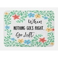 thumbnail image 1 of Funny Words Bath Mat, Fresh Watercolor Flowers Frame with an Inspirational Saying About Life Wisdom, Plush Bathroom Decor Mat with Non Slip Backing, 29.5" X 17.5", Multicolor, by Ambesonne, 1 of 2