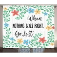 thumbnail image 1 of Ambesonne Funny Words Curtains 2 Panel Set, Flowers Wisdom Life, 108" x 63", Multicolor, 1 of 3