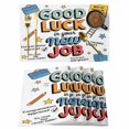 thumbnail image 1 of Funny Words Placemats Set of 12, Cartoon Orange Blue Luck Placemats for Dining Table, Place Mats for Kitchen Tabletop, Waterproof Wipeable Dining Table Mats Set, 1 of 9