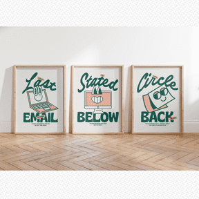 Funny Work From Home Office Poster Set Set 3 , Poster Only