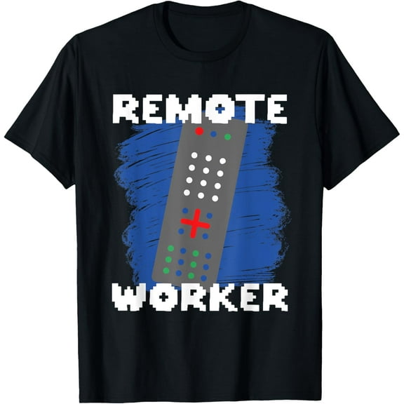 Funny Work From Home Remote Worker Watching TV Fathers Day T-Shirt men and women can wear, black, white, gifts