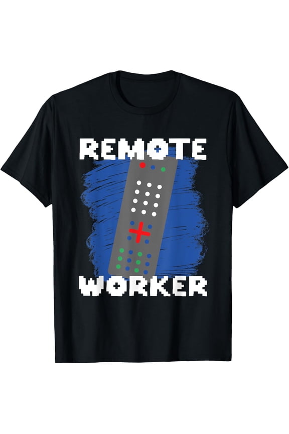 Funny Work From Home Remote Worker Watching TV Fathers Day T-Shirt men and women can wear, black, white, gifts
