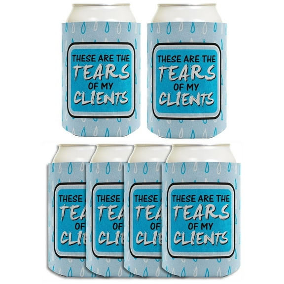 Funny Work Gifts These Are The Tears of My Clients 6-Pack Can Drink Sleeves