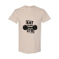 thumbnail image 1 of Funny Workout And Fitness Bodybuilding Quote Eat Sleep Gym Repeat Unisex T-Shirt, 1 of 2