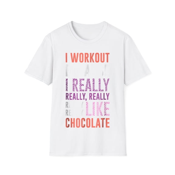 Funny Workout Really Like Chocolate Graphic Exercise Gym Rat