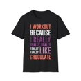 thumbnail image 1 of Funny Workout Really Like Chocolate Graphic Exercise Gym Rat, 1 of 7