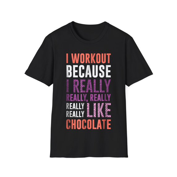 Funny Workout Really Like Chocolate Graphic Exercise Gym Rat