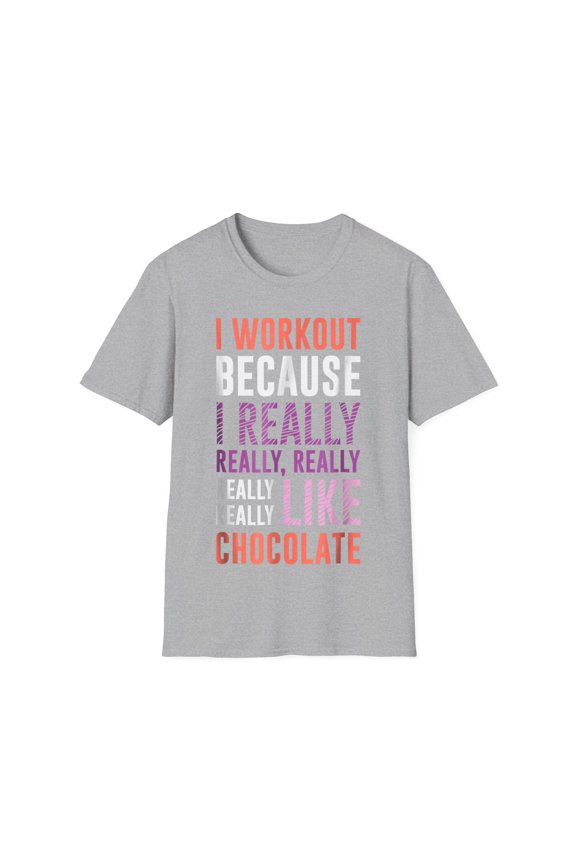 Funny Workout Really Like Chocolate Graphic Exercise Gym Rat