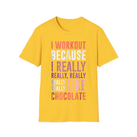 Funny Workout Really Like Chocolate Graphic Exercise Gym Rat