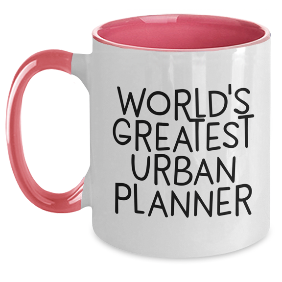 Funny World's Greatest Urban Planner Two Tone Coffee Mug Gifts from Men for Father's Day