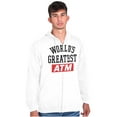 thumbnail image 1 of Funny Worlds Greatest ATM Dad Joke Zip Hoodie Sweatshirt Men Brisco Brands M, 1 of 6