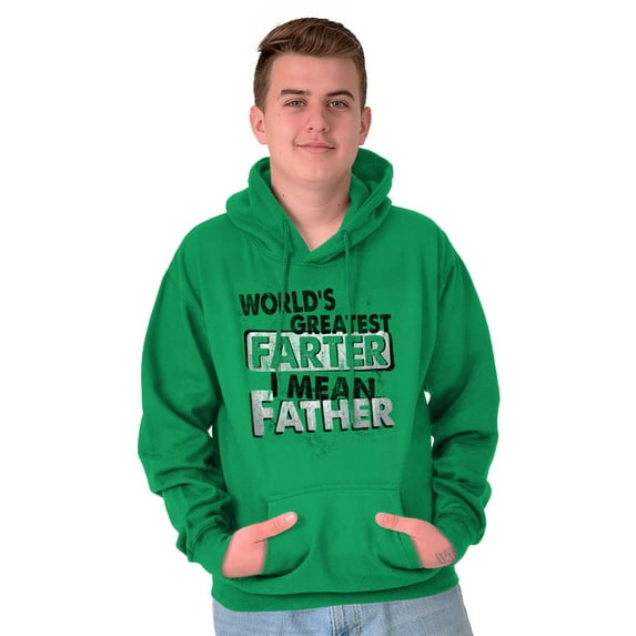 Funny Worlds Greatest Father Farter Men's Big & Tall Graphic Hoodie Brisco Brands 2X