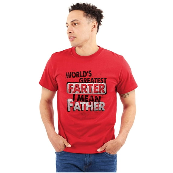 Funny Worlds Greatest Father Farter Men's Big & Tall Crewneck Graphic Tee Brisco Brands 2X