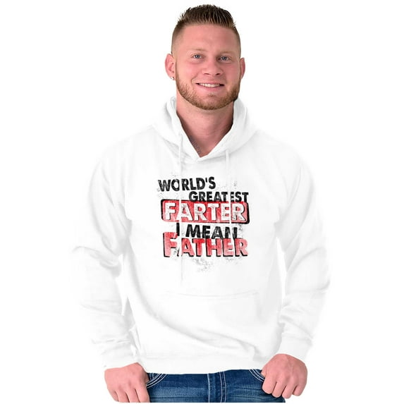 Funny Worlds Greatest Father Farter Men's Big & Tall Graphic Hoodie Brisco Brands 2X