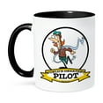 thumbnail image 1 of 3dRose, Funny Worlds Greatest Female Pilot Cartoon, 11oz Two-Tone Black Mug, 1 of 7