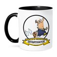 thumbnail image 1 of 3dRose, Funny Worlds Greatest Investigator Cartoon, 15oz Two-Tone Black Mug, 1 of 3