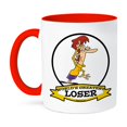 thumbnail image 1 of 3dRose, Funny Worlds Greatest Loser Lady Cartoon, 15oz Two-Tone Red Mug, 1 of 3